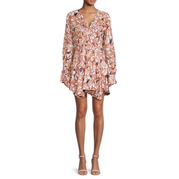 A.L.C. Salina Floral Linen Mini Dress NWT Size 4 - Picture 1 of 10